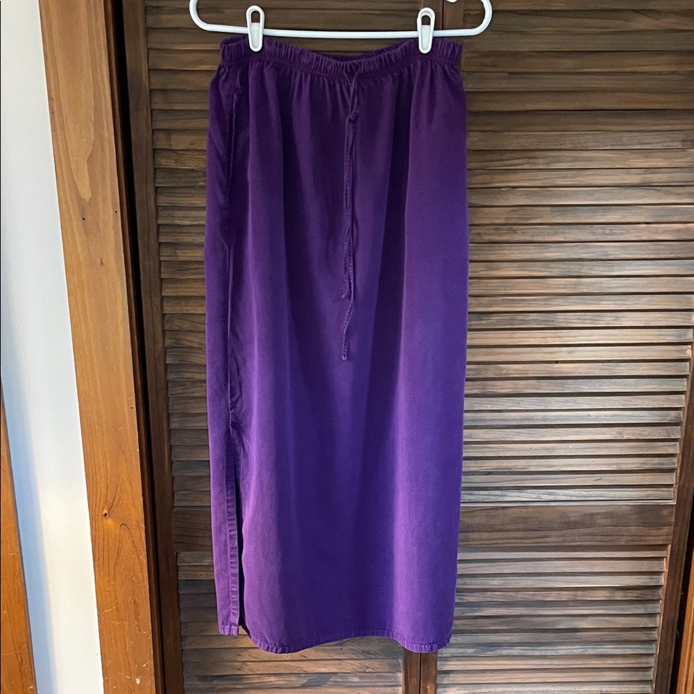 Vibrant Vintage Purple Tencel Maxi Skirt (L)